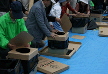 BOXトイレの組立訓練
