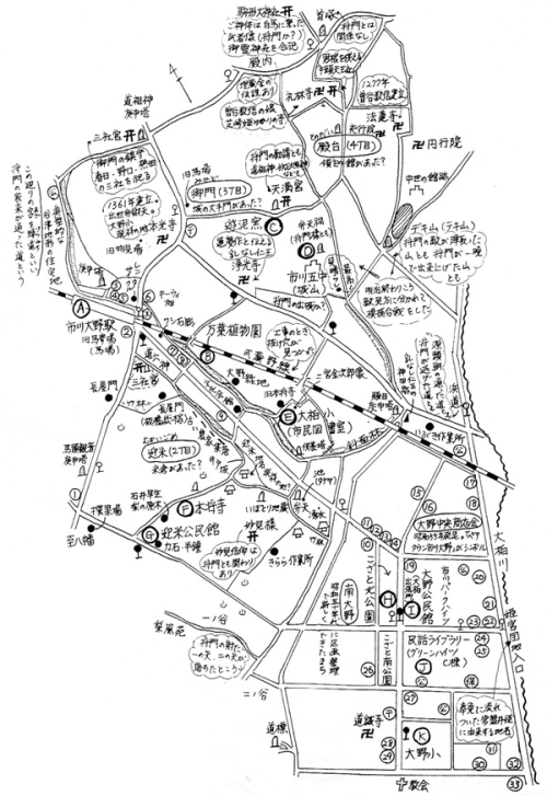 画像：大野町回遊マップ