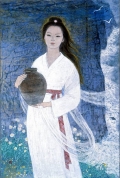 日本画「真間の手児奈」 黒澤正作 日本画「真間の手児奈」 黒澤正作