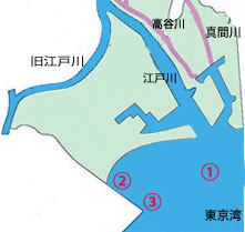 海域調査地点図
