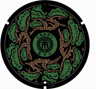 汚水のマンホール(蓋)