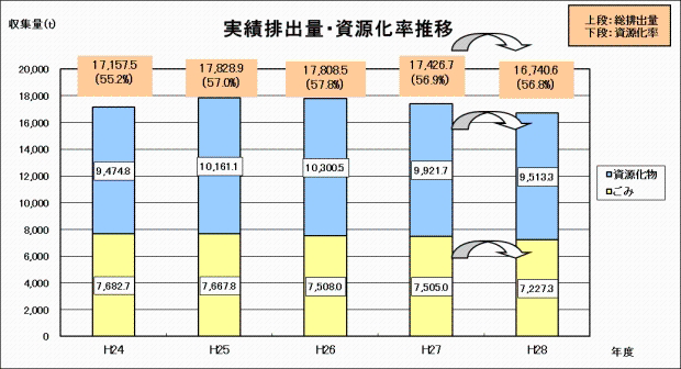排出量(実績)の推移(棒グラフ)