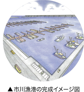 市川漁港の完成イメージ図