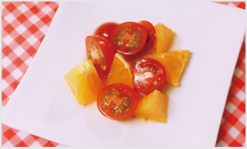 豚肉のトマトチーズ焼き ―トマトの酸味とチーズのうま味で適塩―