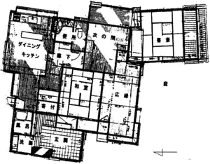 水木洋子の暮らした家 見取図