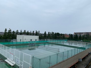 菅野終末処理場テニスコート写真