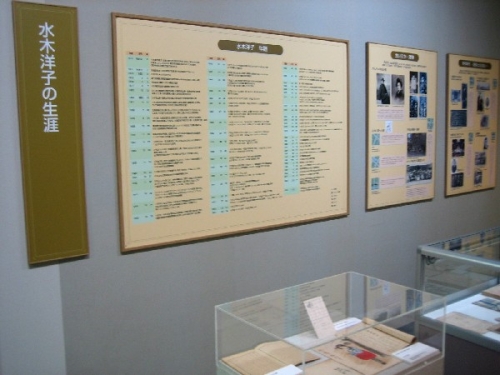 文学プラザ開館記念　水木洋子展示風景