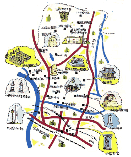 画像：真間・国府台・国分地図