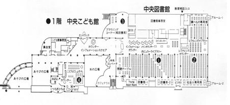 メディアパーク1階フロア図