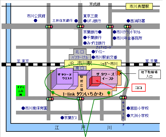 JR市川駅南口　徒歩2分 ザ　タワーズ　イースト　3階