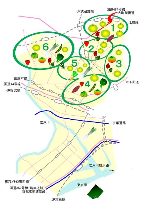 農産物直売所マップ概略