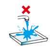 イラスト:たくさんの水を使ってきれいにするのはやめましょう