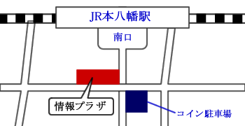 情報プラザへのアクセス地図