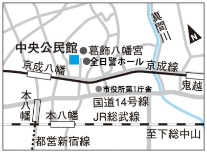 中央公民館への地図