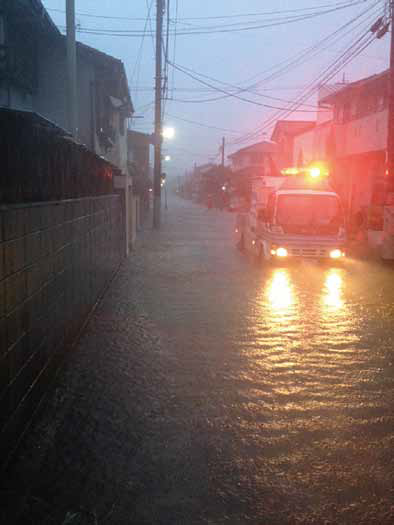 平成25年10月16日　台風26号の市川市内の様子