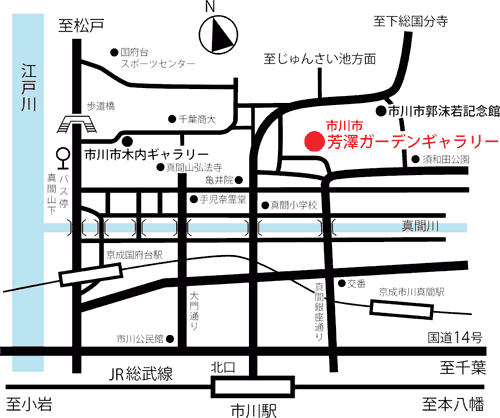 芳澤ガーデンキャラリーまでの地図