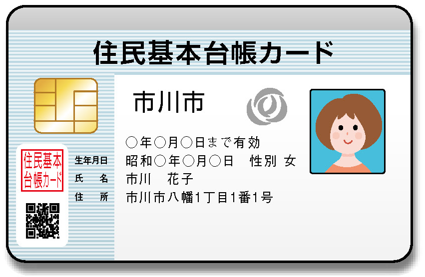 住民基本台帳カード　顔写真あり