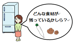 イラスト：食材の在庫は？