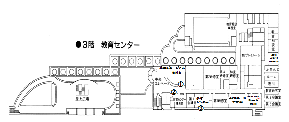 メディアパーク3階フロア図