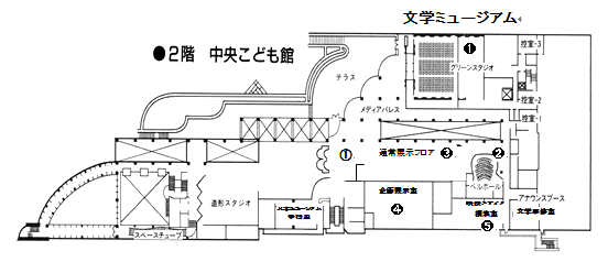 メディアパーク2階フロア図