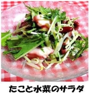 写真：たこと水菜のサラダ