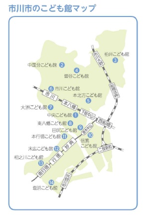 市川市のこども館位置