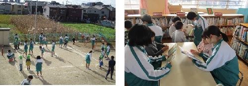 中学校交流風景