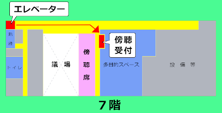 第1庁舎7階のフロア図