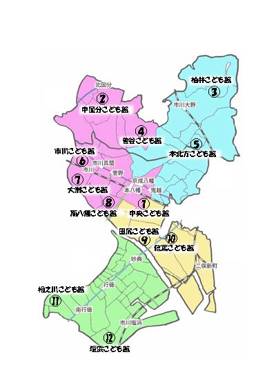 市川市のこども館位置