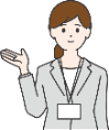 イラスト:案内する女性