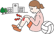 イラスト:けがをした子供