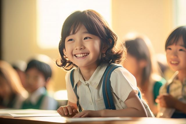 写真：笑顔の女の子