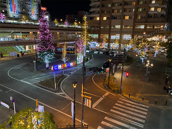 写真：市川駅のイルミネーション1