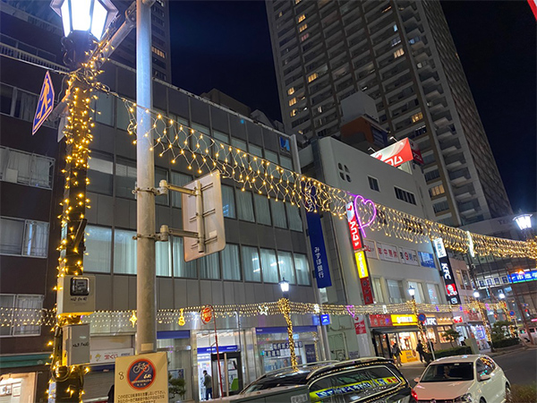 写真：本八幡駅のイルミネーション1