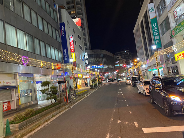写真：本八幡駅のイルミネーション2