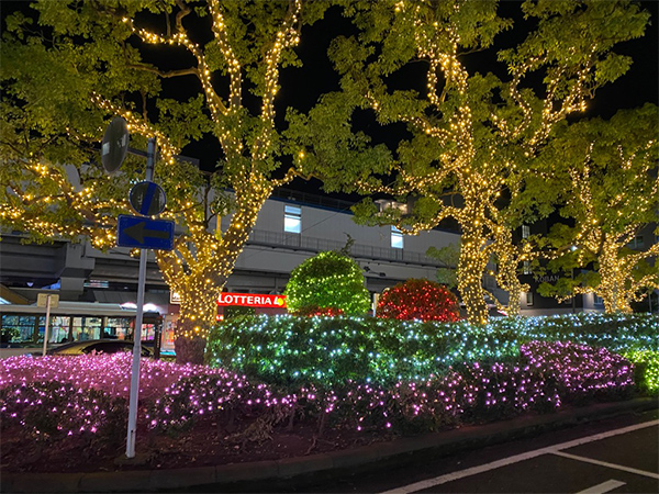 写真：南行徳駅のイルミネーション1