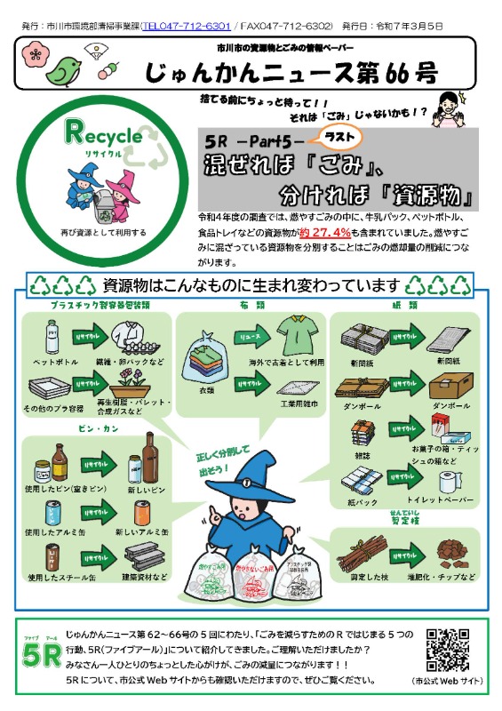 じゅんかんニュース第66号の表紙