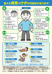 画像：成人版　重大な病気や怪我の可能性があります 