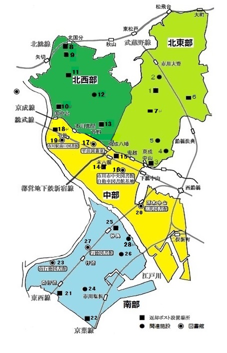 返却ポスト配置図