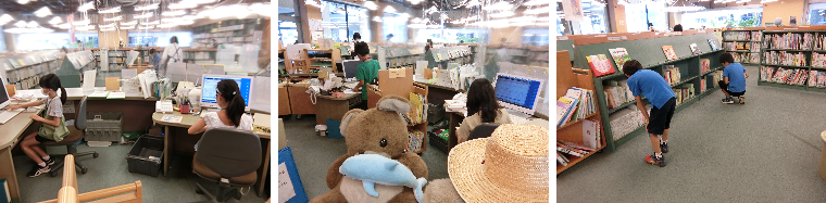 写真:キミも一日図書館員の様子 写真:キミも一日図書館員の様子