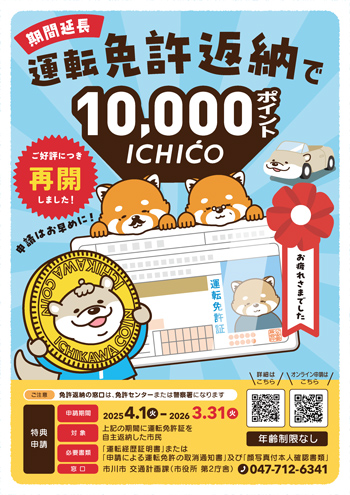 運転免許返納で10,000ポイント付与チラシ（PDF）