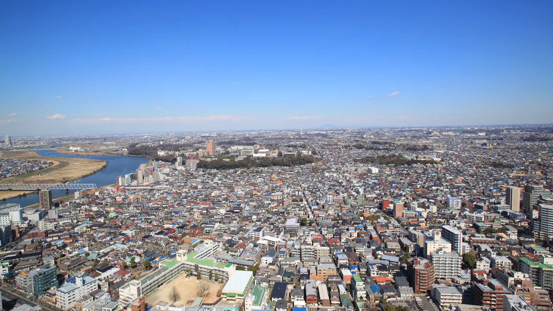 アイ・リンクタウン展望施設から国府台方面の眺め