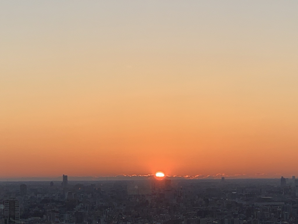 アイ・リンクタウン展望施設から見る初日の出