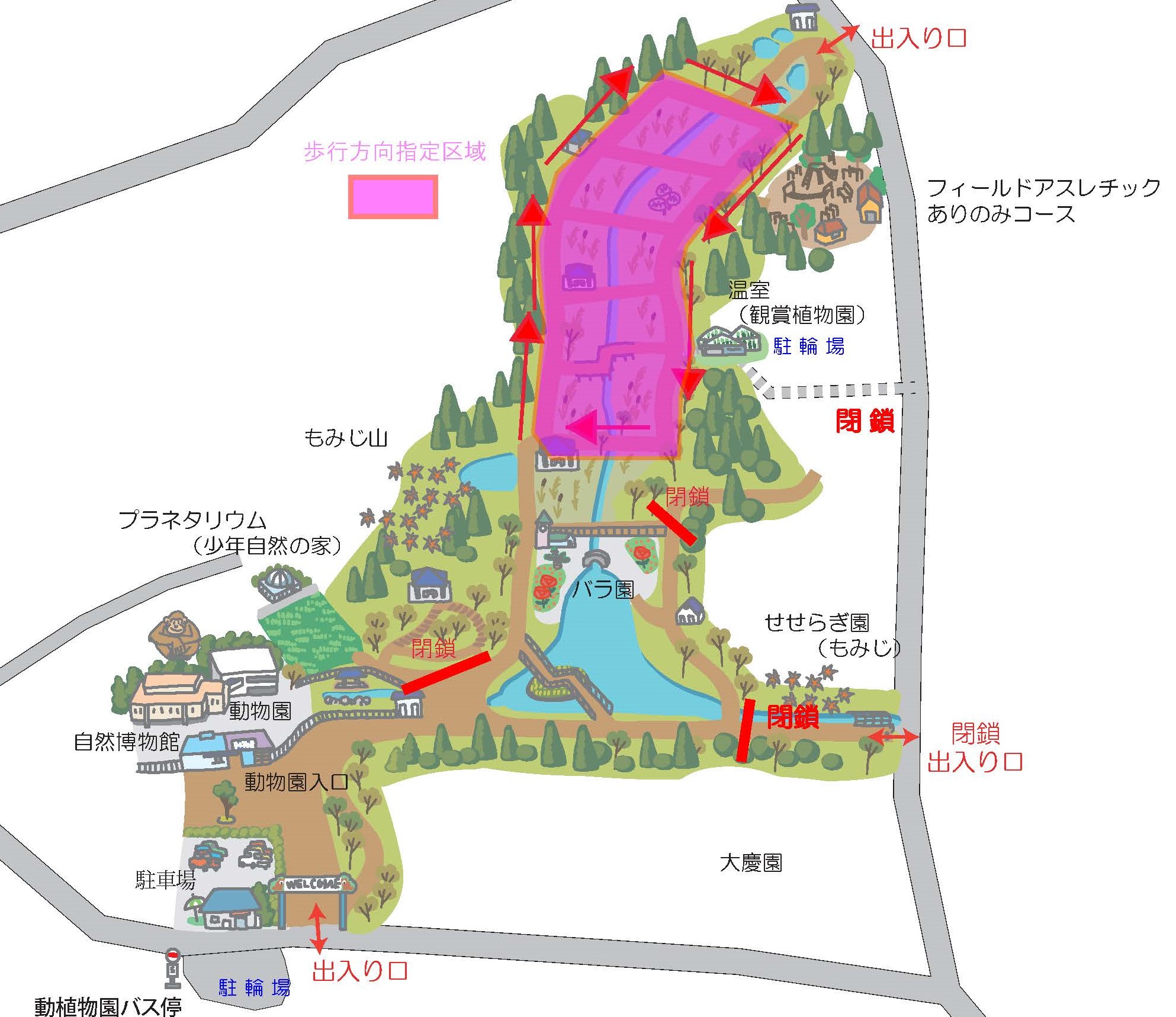 画像:ホタル観賞会区域図のイラスト