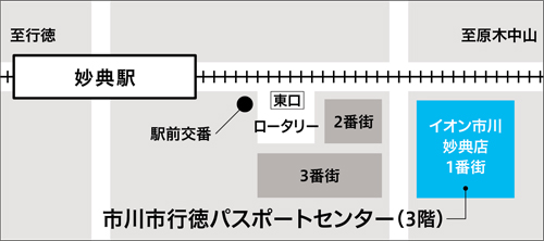 市川市行徳パスポートセンター地図