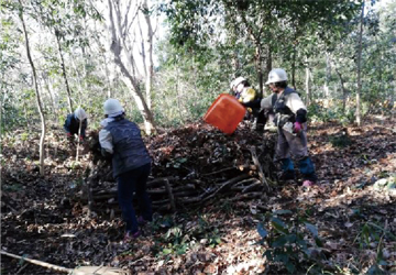 ボランティアによる小塚山の管理作業風景