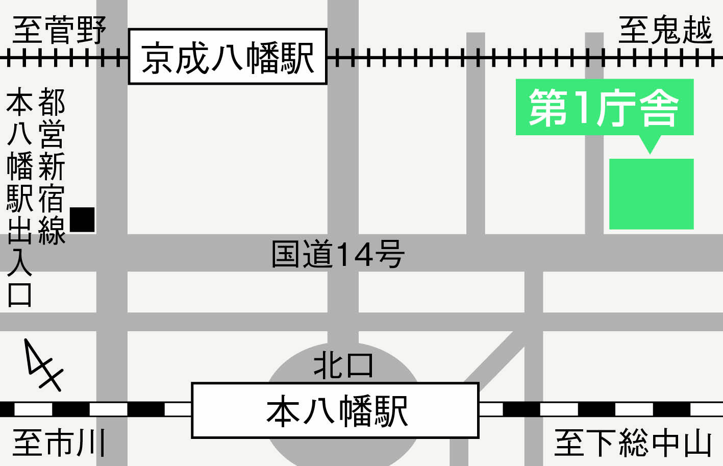 第1庁舎会場地図