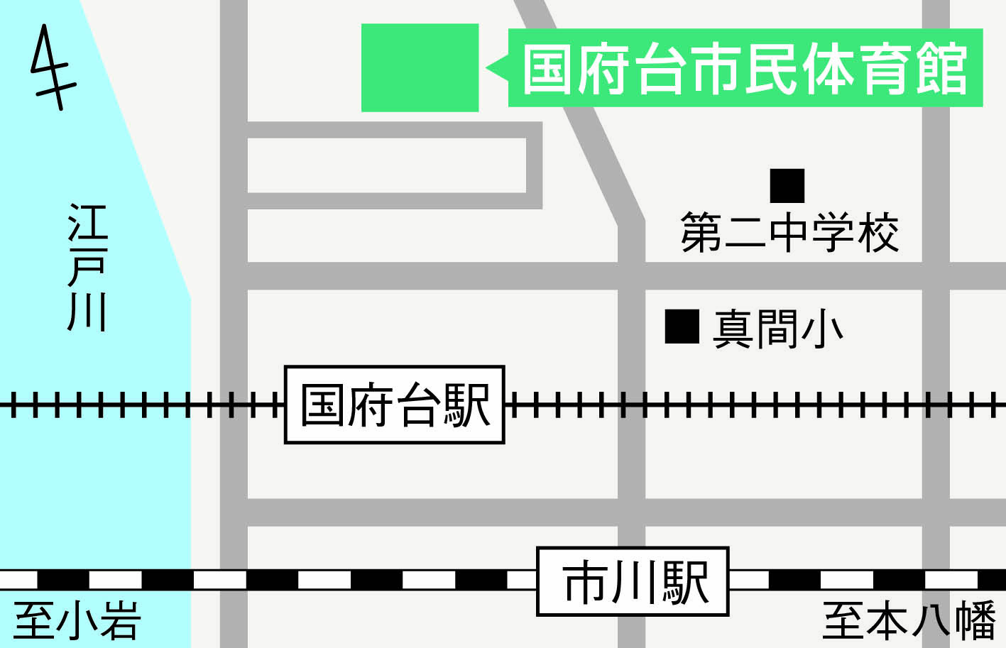 国府台市民体育館会場地図