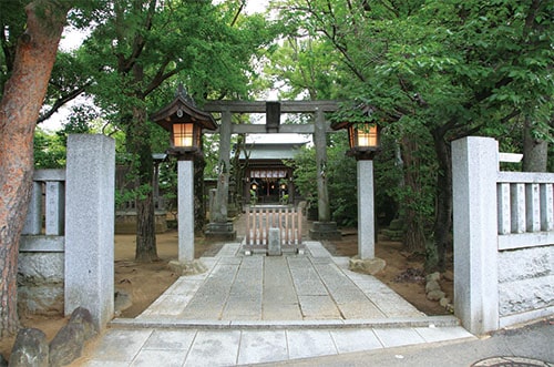 菅野の住宅街に鎮座