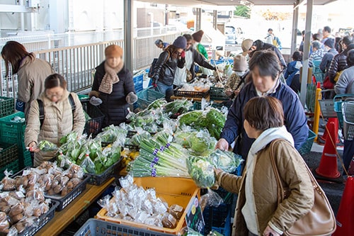 画像:地場産農産物を販売しています